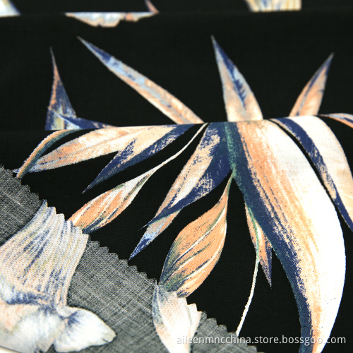 100%viscose hawaii printed fabric